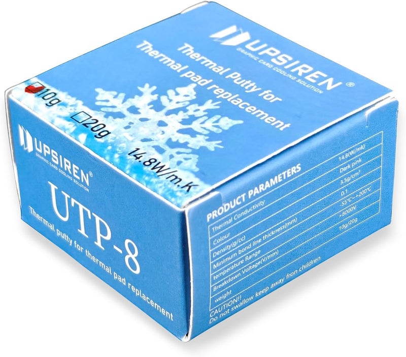 UPSIREN UTP-8 14.8w/mk Thermal Putty for VGA GPU IC Processor Rapid Cooling Thermal Pad Replacement Heat Blocking Putty High Performance (10, Grams) - Image 3